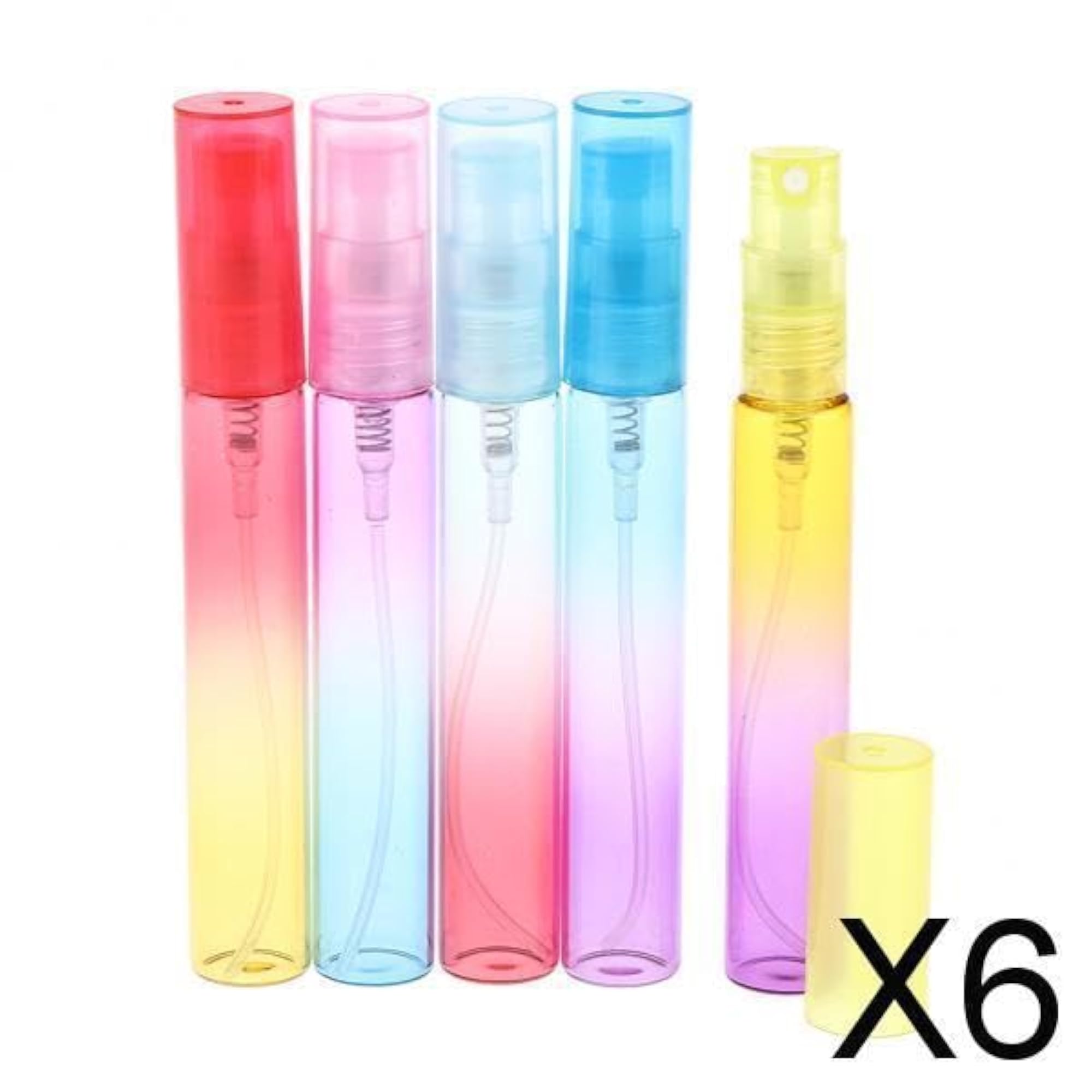 6x5x Empty 4/8mL Refillable Perfume Bottles, Glass Vials